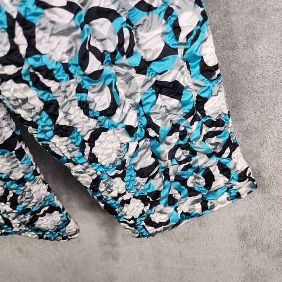 Woman Blue White Black Ruby Rd Crinkle Textured Jacket Long Sleeve Full Zip 1X - Picture 5 of 11